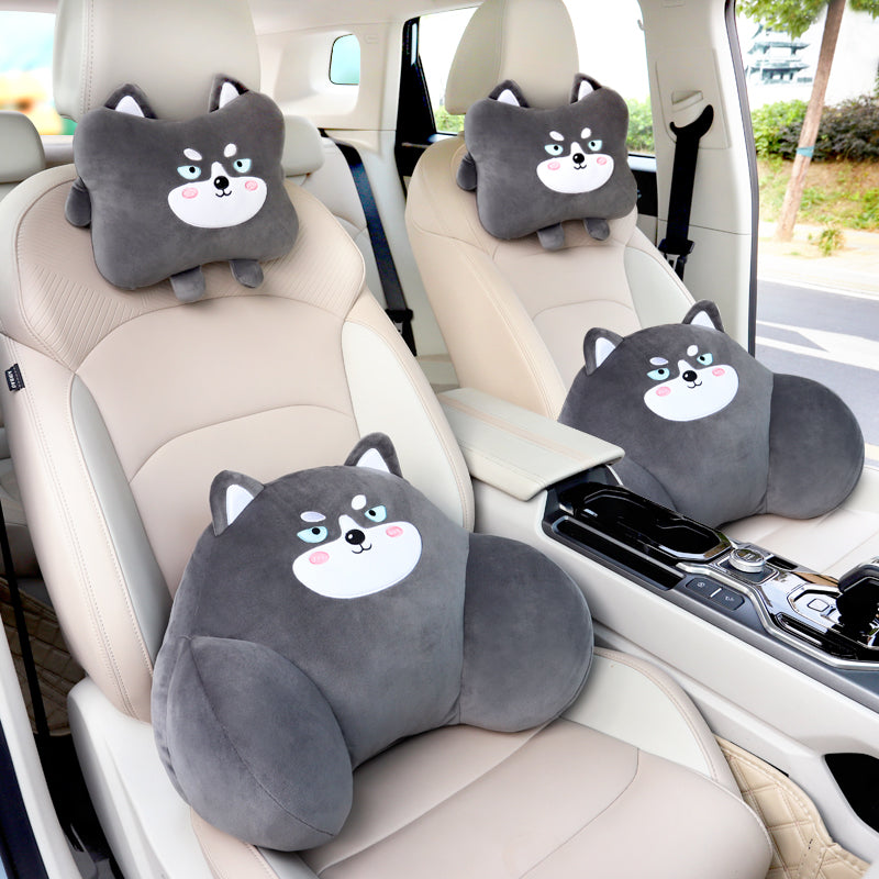 Car lumbar support, driver's seat backrest cushion, car headrest, lumbar support pad, internet-famous women's driving lumbar support tool