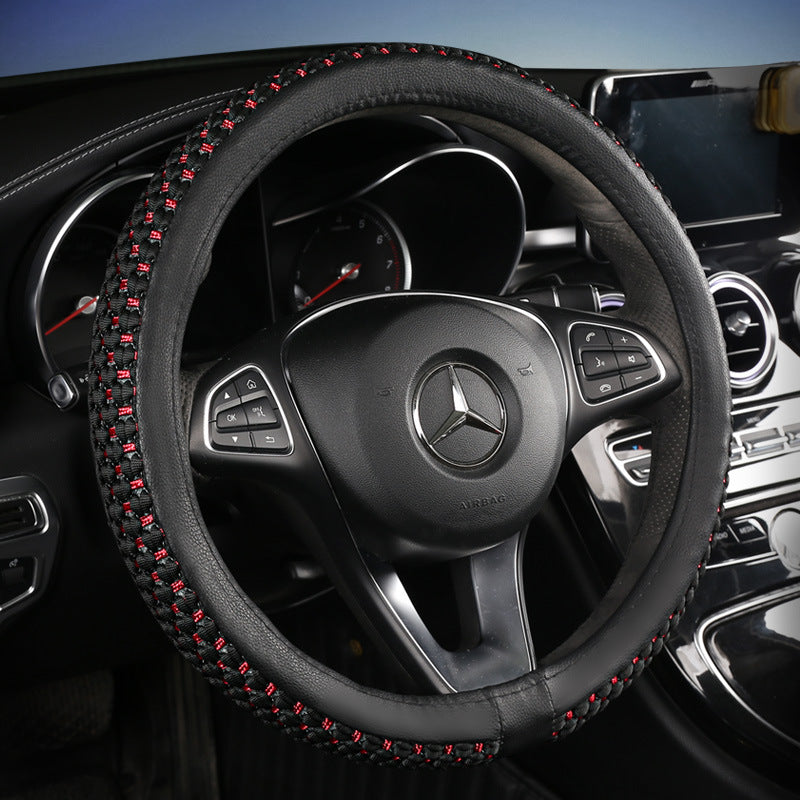 Factory direct sales of Ice Silk breathable non-slip steering wheel covers, all-season universal car handlebar covers, cross-border e-commerce Amazon