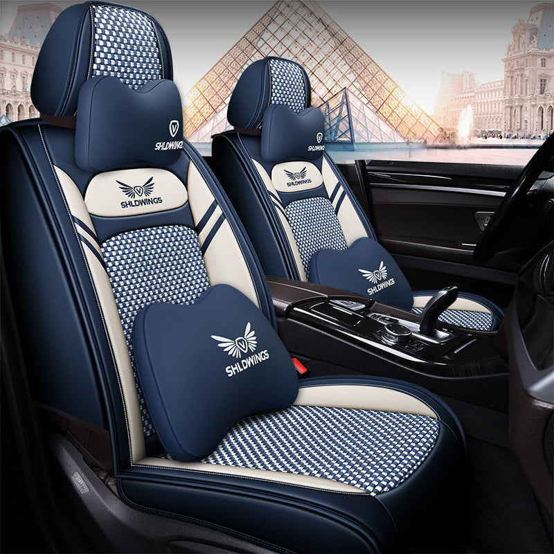 Full-coverage car seat covers for Napa leather car seat cushions, five-seat universal Ice Silk car seat cushions, all-season universal model wholesale