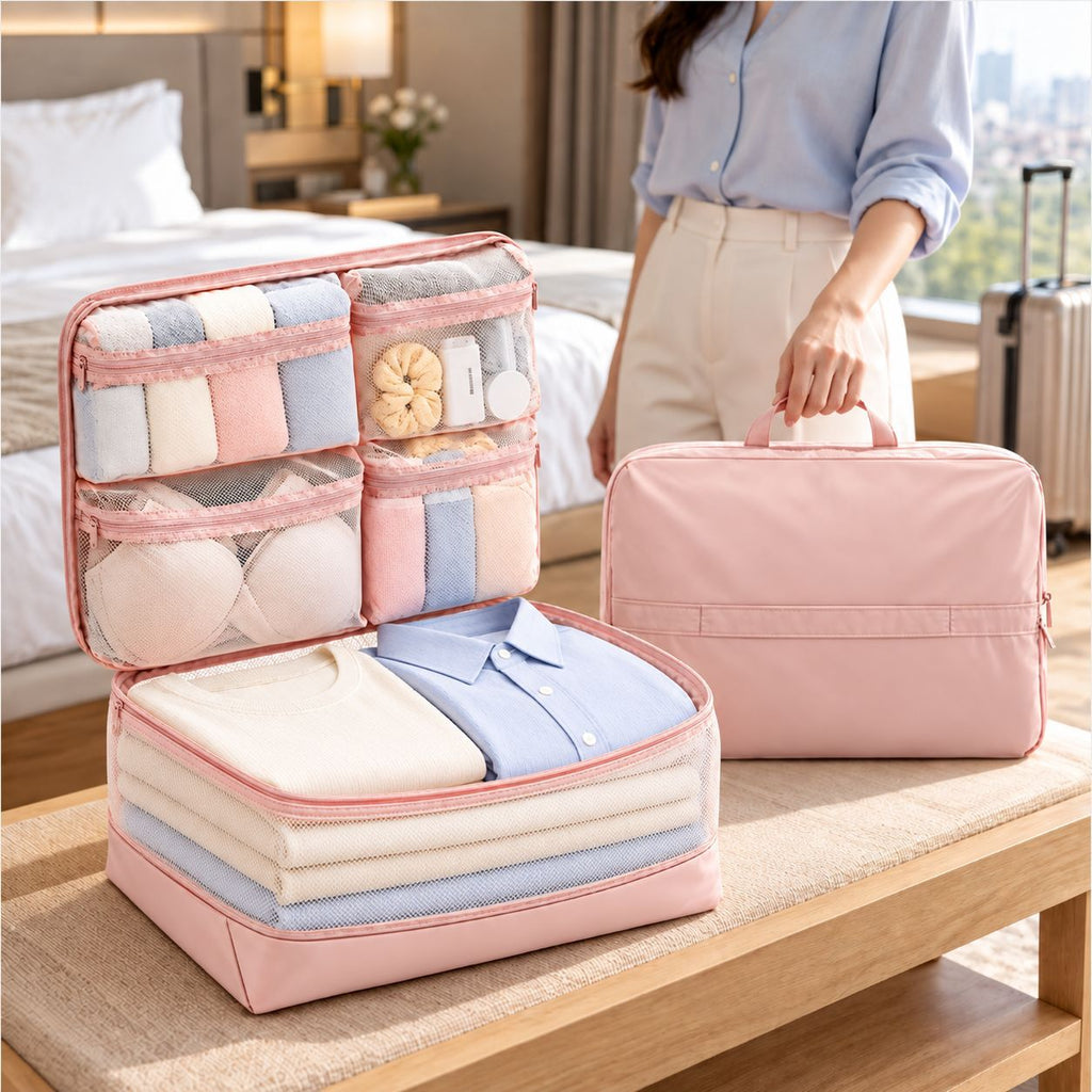 Travel Storage Bags, Five-in-One Compressible Set