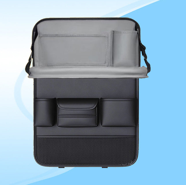 High-end car seat back storage bag, car multi-functional, rear hanging bag, car foldable dining table board shelf