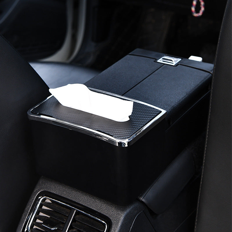 Car tissue box, armrest box, multifunctional water cup holder, storage box, creative and simple car interior sundries storage box