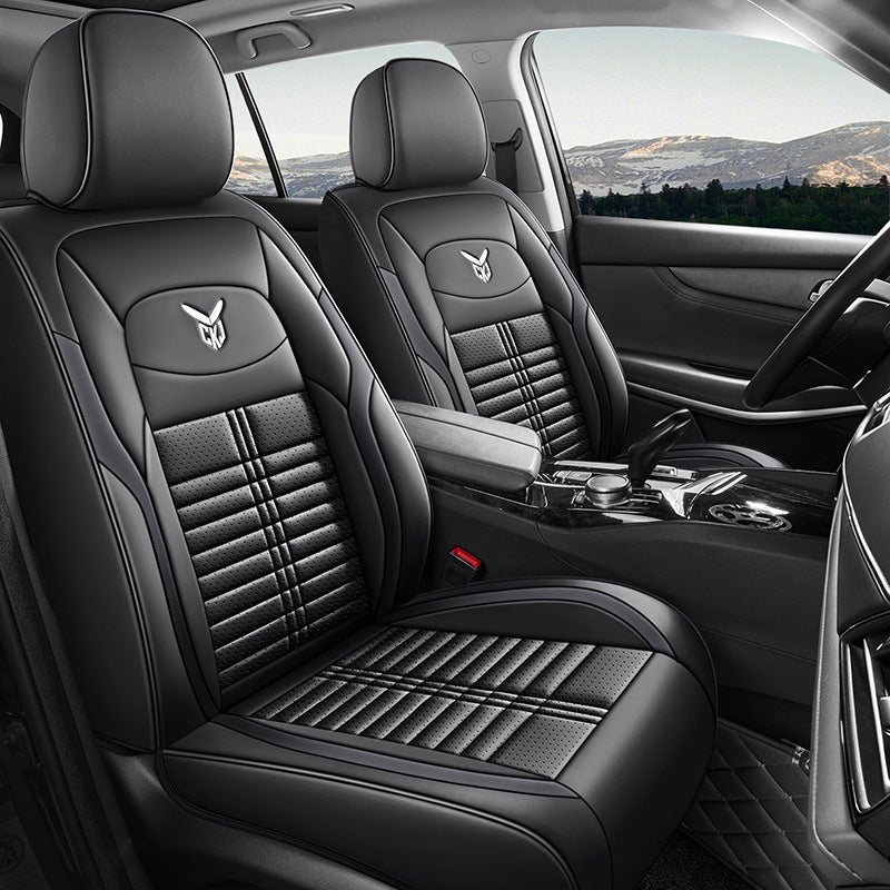 Cross-border car seat cushions with a light luxury, premium feel, all-around car seat cushions, all-season universal, simple, breathable, stain-resistant, and stain-resistant