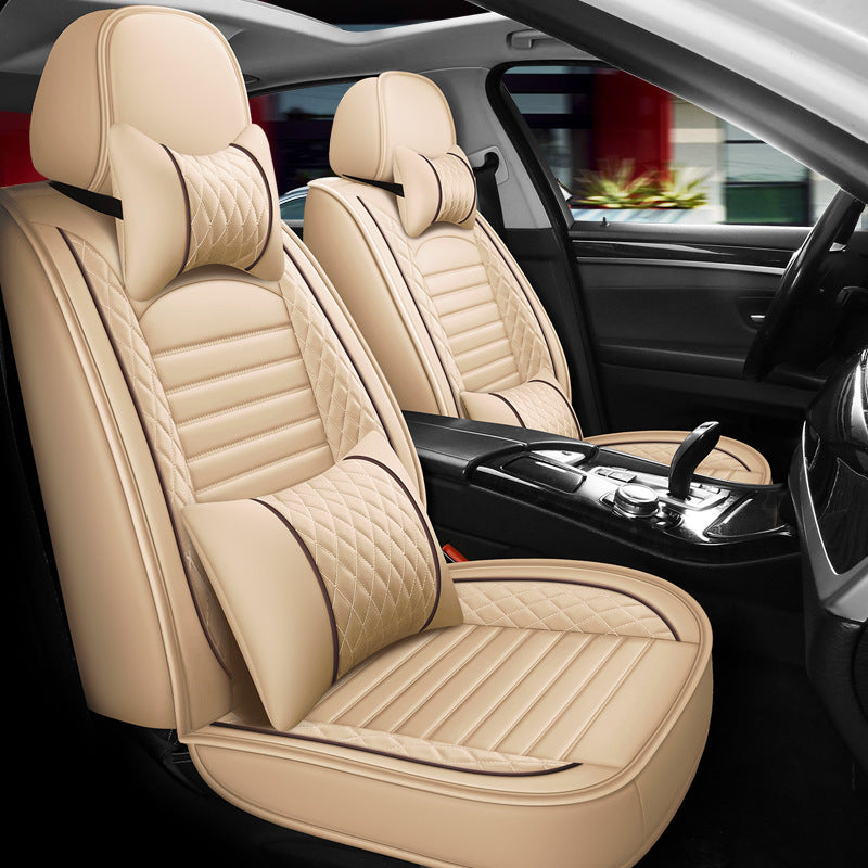 New all-season universal cartoon car seat cushion wholesale, premium feel, full leather, full coverage for small passenger car seat cushions