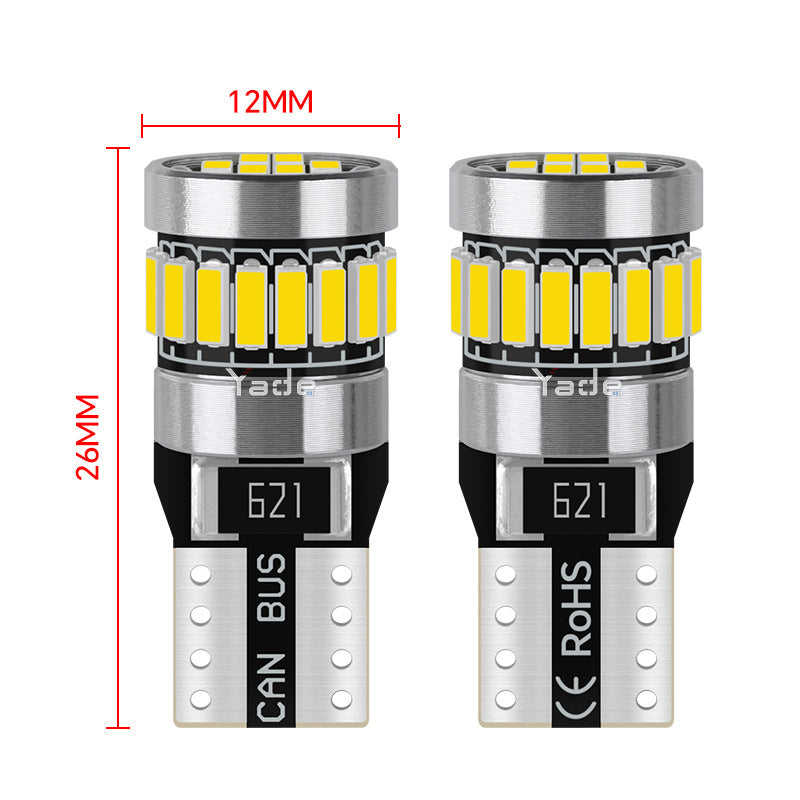 Car LED Position Light T10 Decoding W5W Canbus Cabin Light License Plate Light 4014 24SMD Bulb W5W
