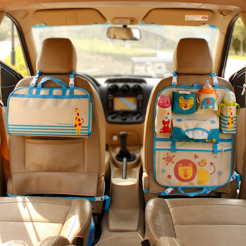 New car seat back bag, Japanese cartoon cute multifunctional storage bag, baby supplies, car storage hanging bag
