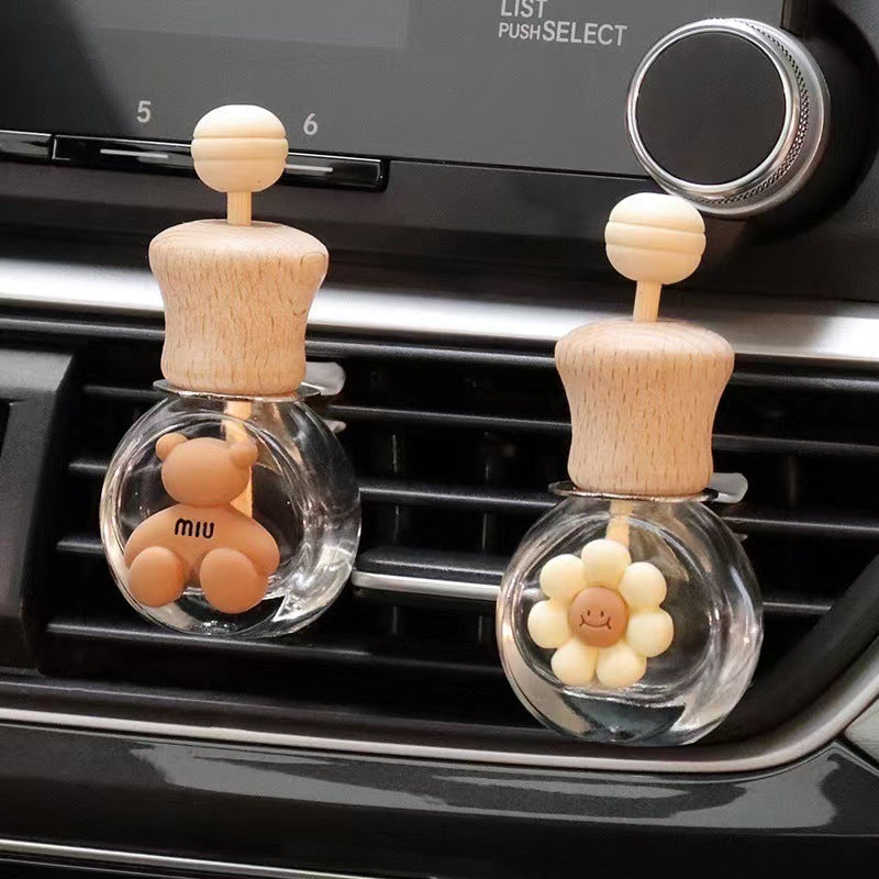 High-end car essential oil diffuser, car long-lasting light fragrance, car plant aromatherapy, air conditioning air outlet, empty bottle of perfume