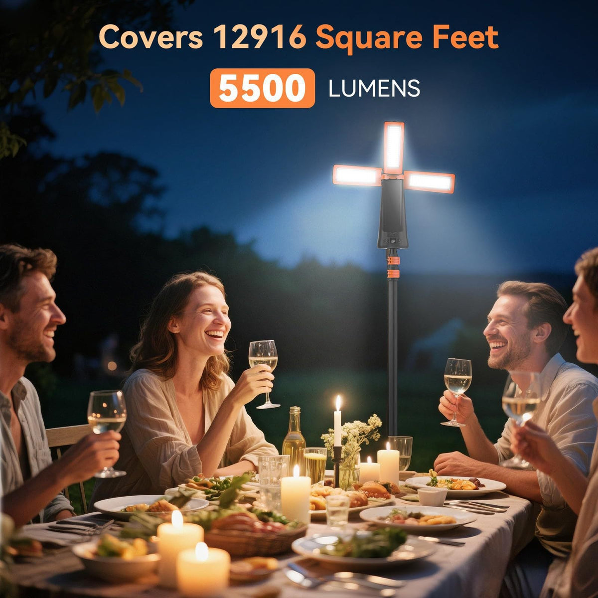 Portable LED Camping Light with Magnetic Attachment