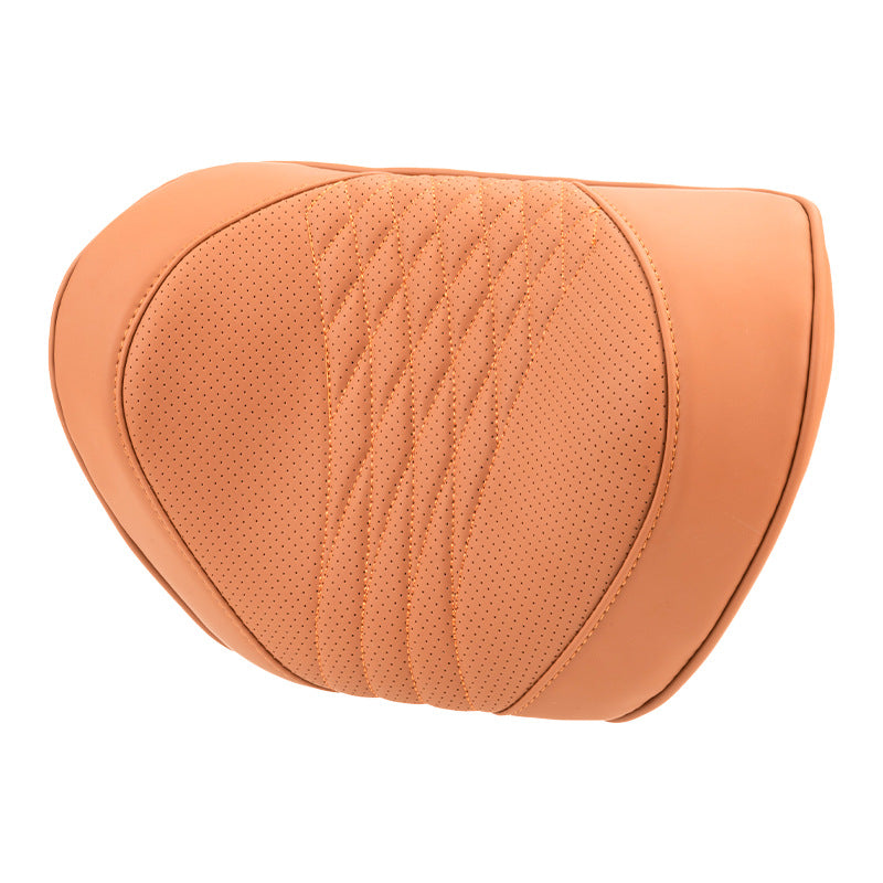 Summer breathable memory foam car headrest lumbar support premium car seat pillow car leather neck support pillow