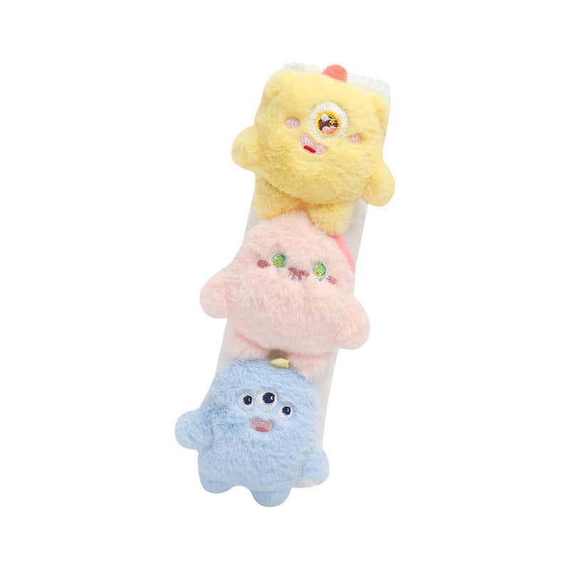 Car seatbelt shoulder pads, wear-resistant clothes, plush plush plush figures, car safety belt protective covers, cute monster girls