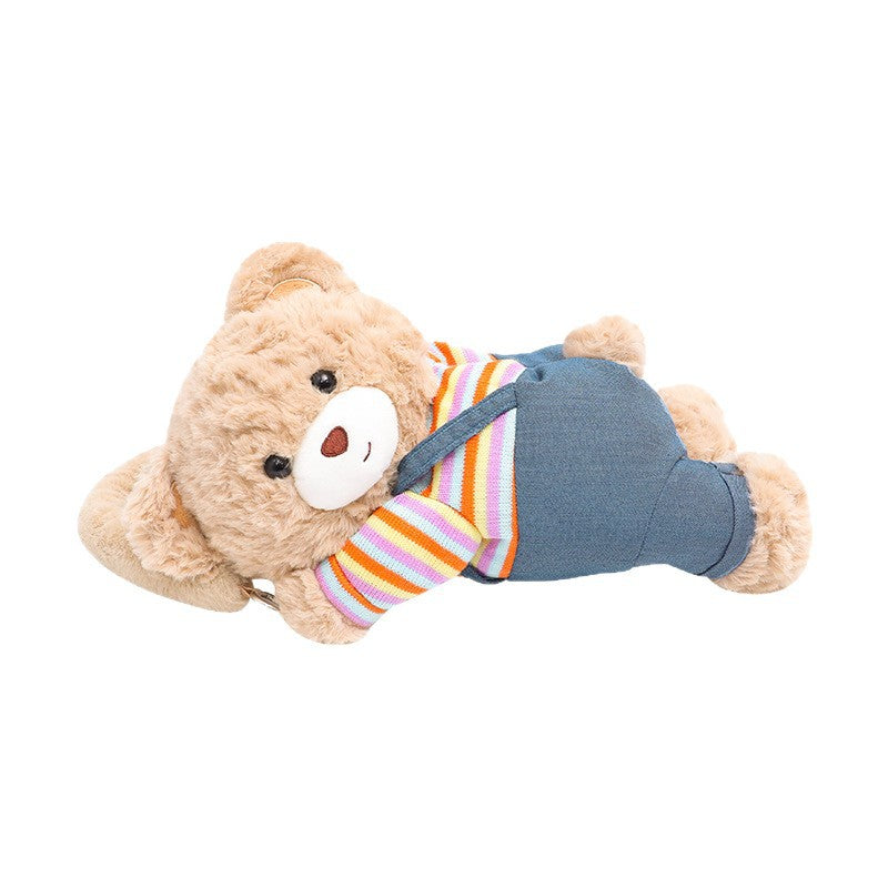 Car tissue box hanging car drawer box bear creative cute practical doll in the car tissue bag hanging bag