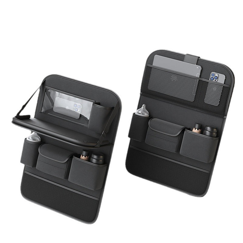 Car seatback storage bag, hanging bag, car front seat, rear seat shelf, small table, and in-car artifact