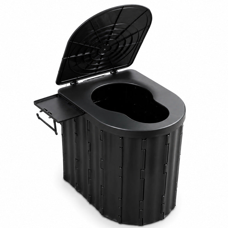 2025 New Model Raised Outdoor Folding Toilet with Lid Portable Car Mobile Toilet Travel Camping Toilet