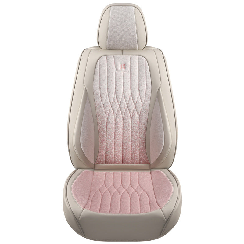 Car seat cushion linen fabric art all-inclusive all-season universal goddess seat cushion 2026 new model interior breathable seat cover wholesale