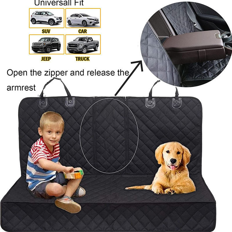 Car Pet Mat Waterproof Seat Cushion with Armrest