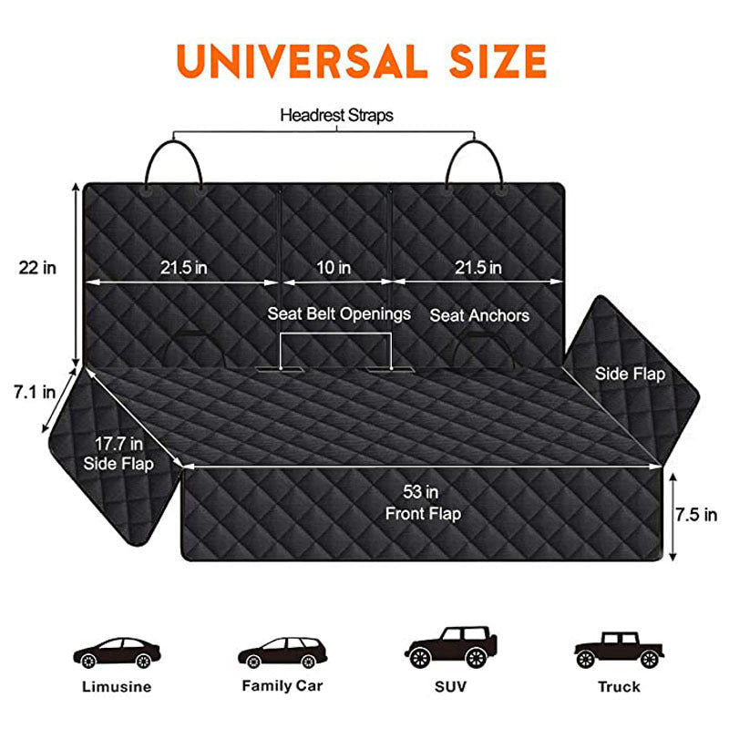 Rear Seat Pet Mat - Waterproof & Dirt-Proof