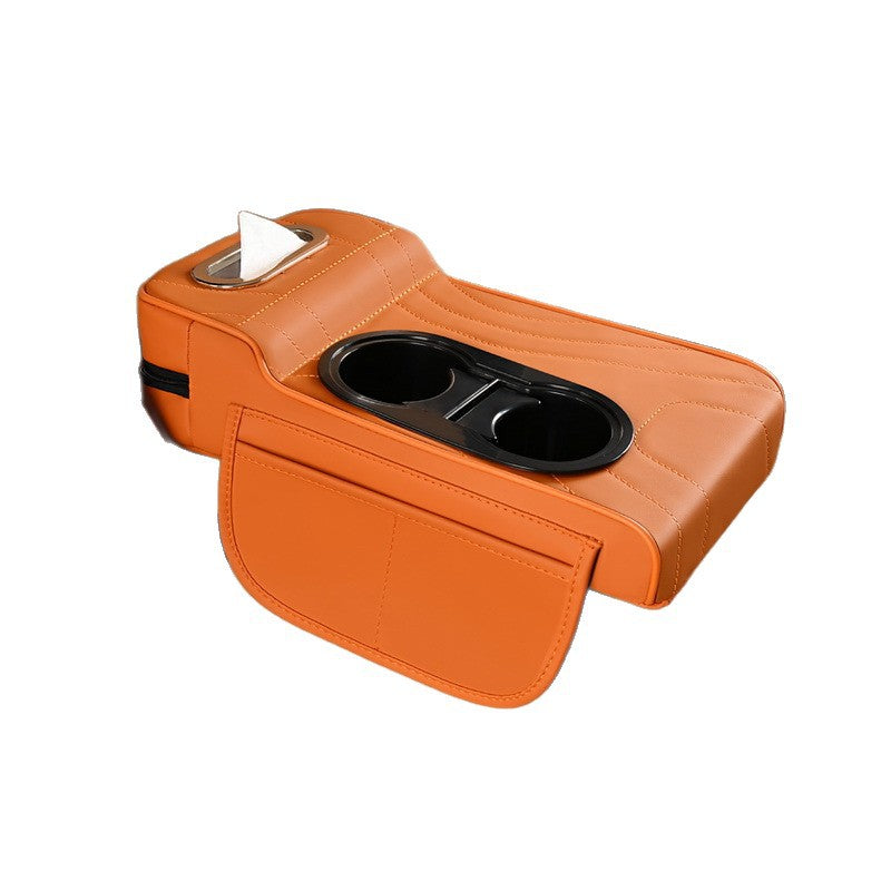 2025 New Central Car Armrest Box Height Pad Cover Protective Cover Double Cup Holder Premium Leather Car Accessories