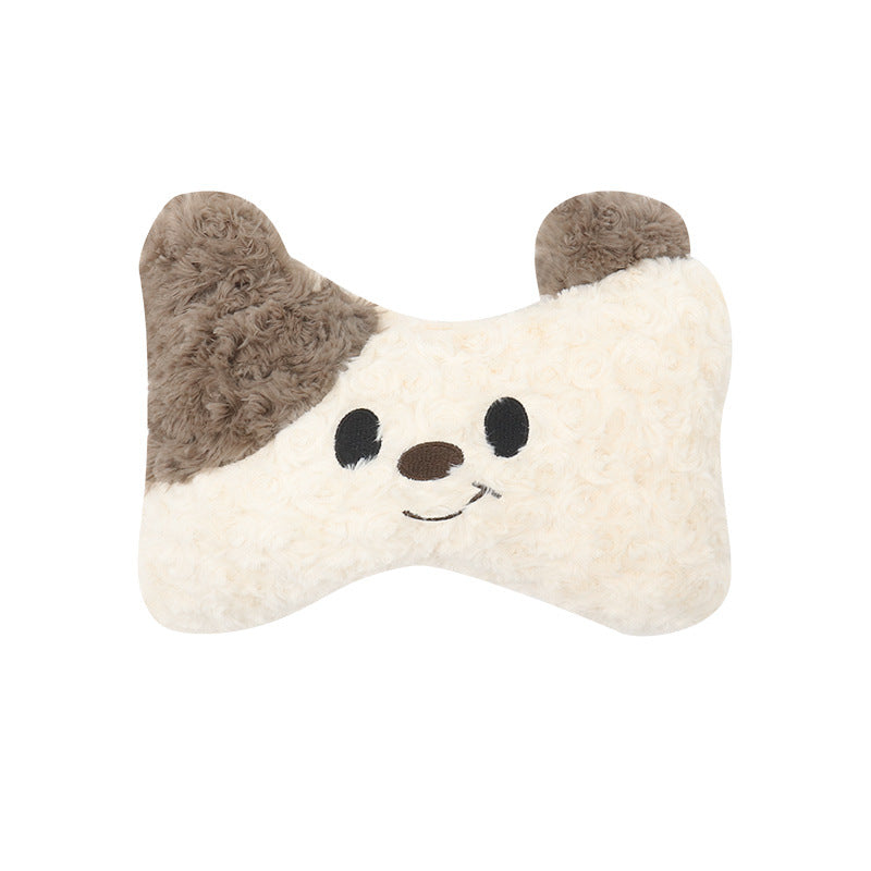 Car headrest, neck pillow, a pair of female driver pillows, cute dogs, car cushions, car seats, lumbar and neck pillows