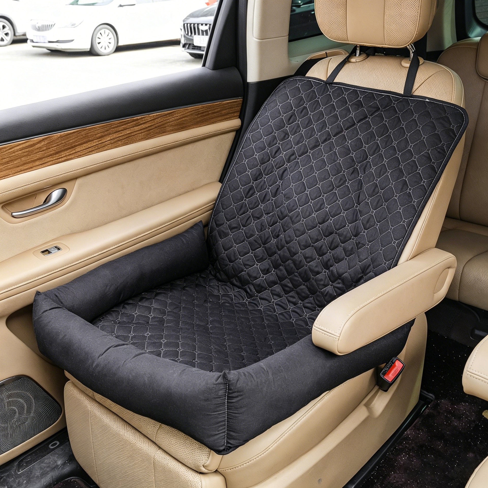 Car pet mat, water-repellent for travel, water-repellent in-car dog bed, Amazon hot-selling car passenger seat pet bed