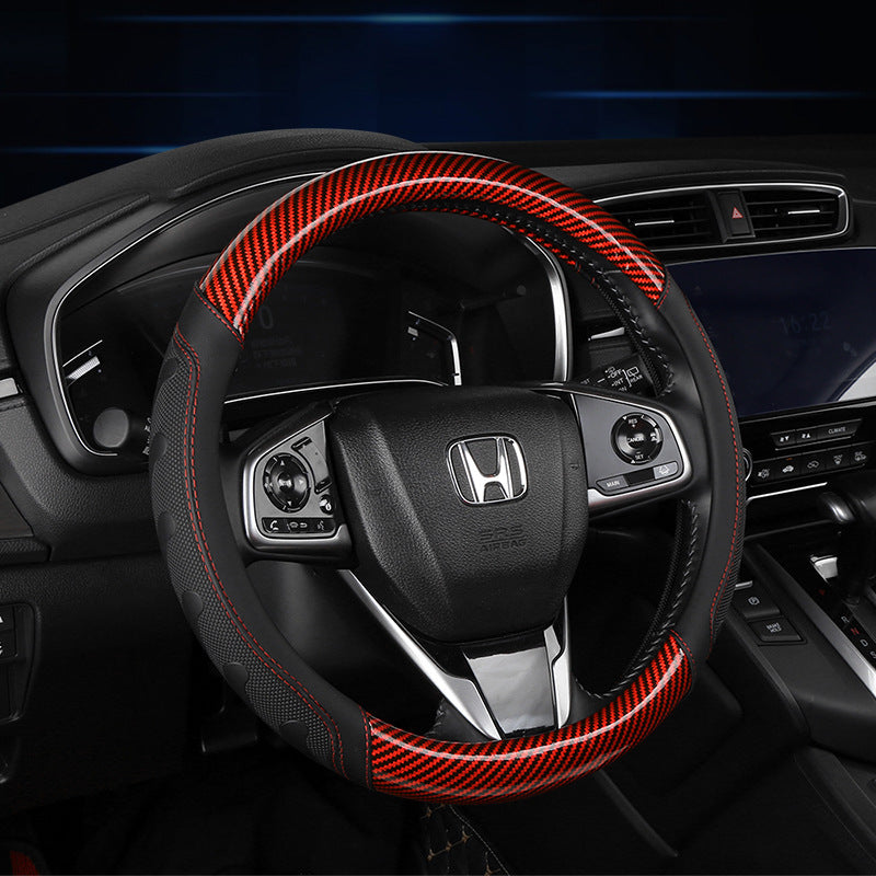[Carbon Fiber] Car Steering Wheel Handle Sleeve, All-Season Universal, Non-slip, Wear-Resistant, Breathable New Model Dropshipping
