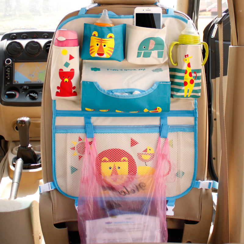 New car seat back bag, Japanese cartoon cute multifunctional storage bag, baby supplies, car storage hanging bag