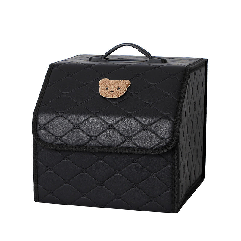 Car trunk storage box, leather multifunctional foldable storage box, storage box, storage box, car interior accessories