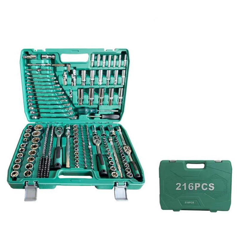 108 socket tool car repair toolbox multi-function large, medium and small flying ratchet wrench set hardware combination