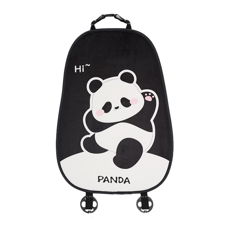 Car headrest lumbar support, cartoon cute panda, comfortable soft car cushion, all-season universal neck pillow