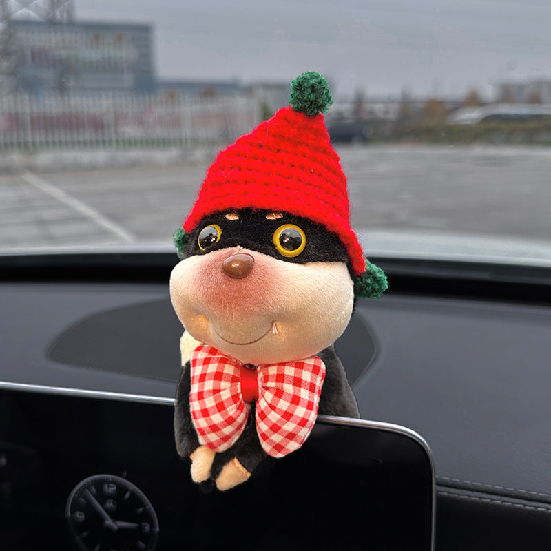 Car ornaments cute dolls bee dog car central control screen party doll display screen decoration car interior products