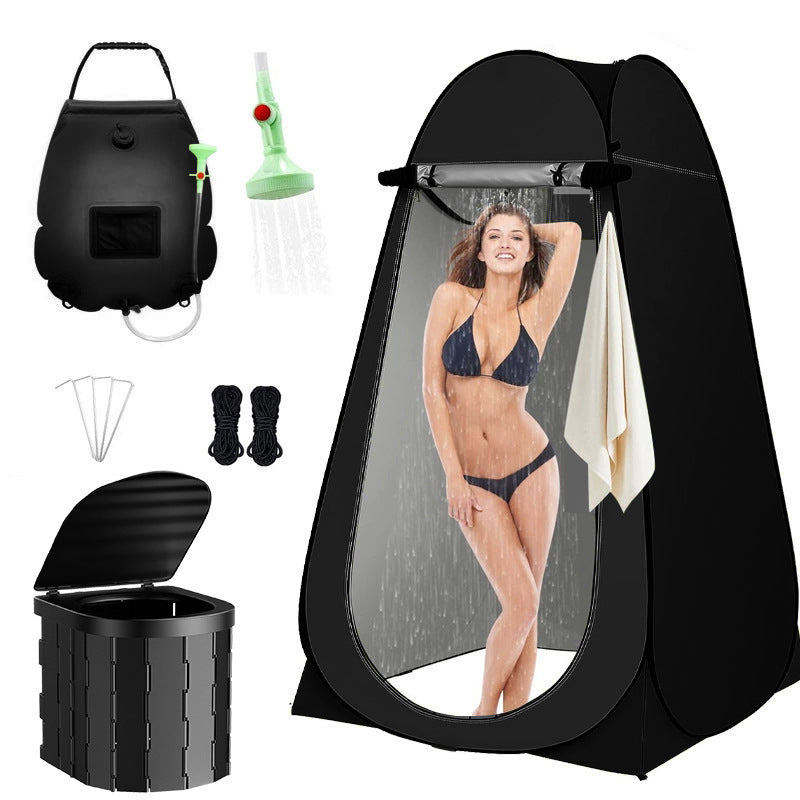 2025 Cross-border Hot Outdoor Shower Tent, Shower Bag, Toilet Combo, Changing Tent, Solar Drying Water Bag